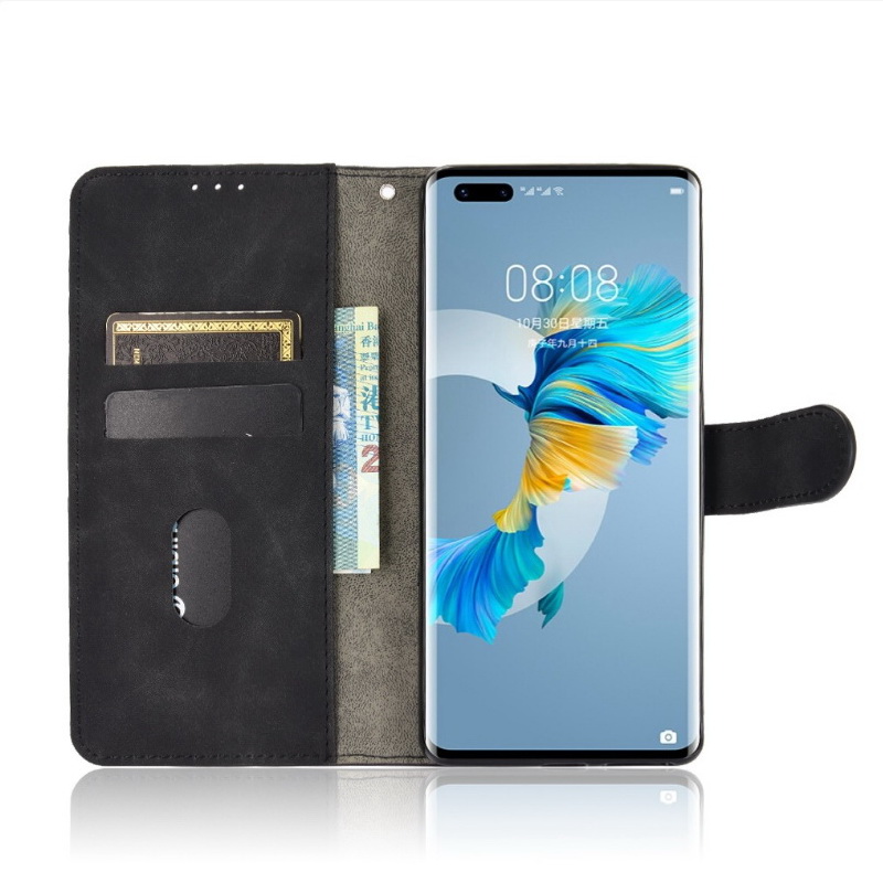 Case Huawei Mate 40 Pro #เคสฝาพับแบบกระเป๋าสตางค์หนัง PU มีช่องใส่บัตร Leather Wallet Card Holder Phone Cover