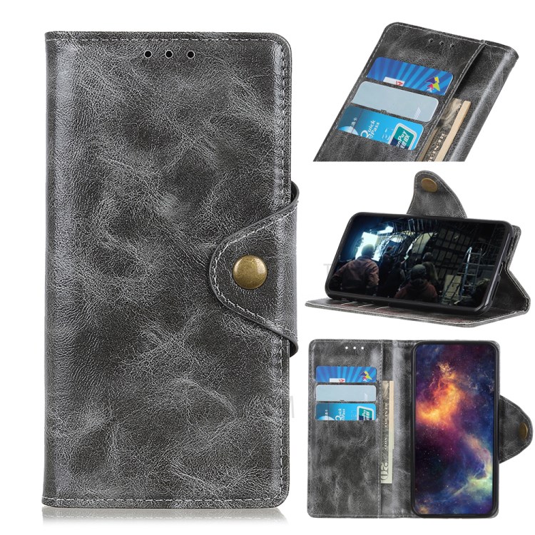 Case Samsung Galaxy A20s แบบกระเป๋าสตางค์หนัง PU Textured PU Leather Wallet