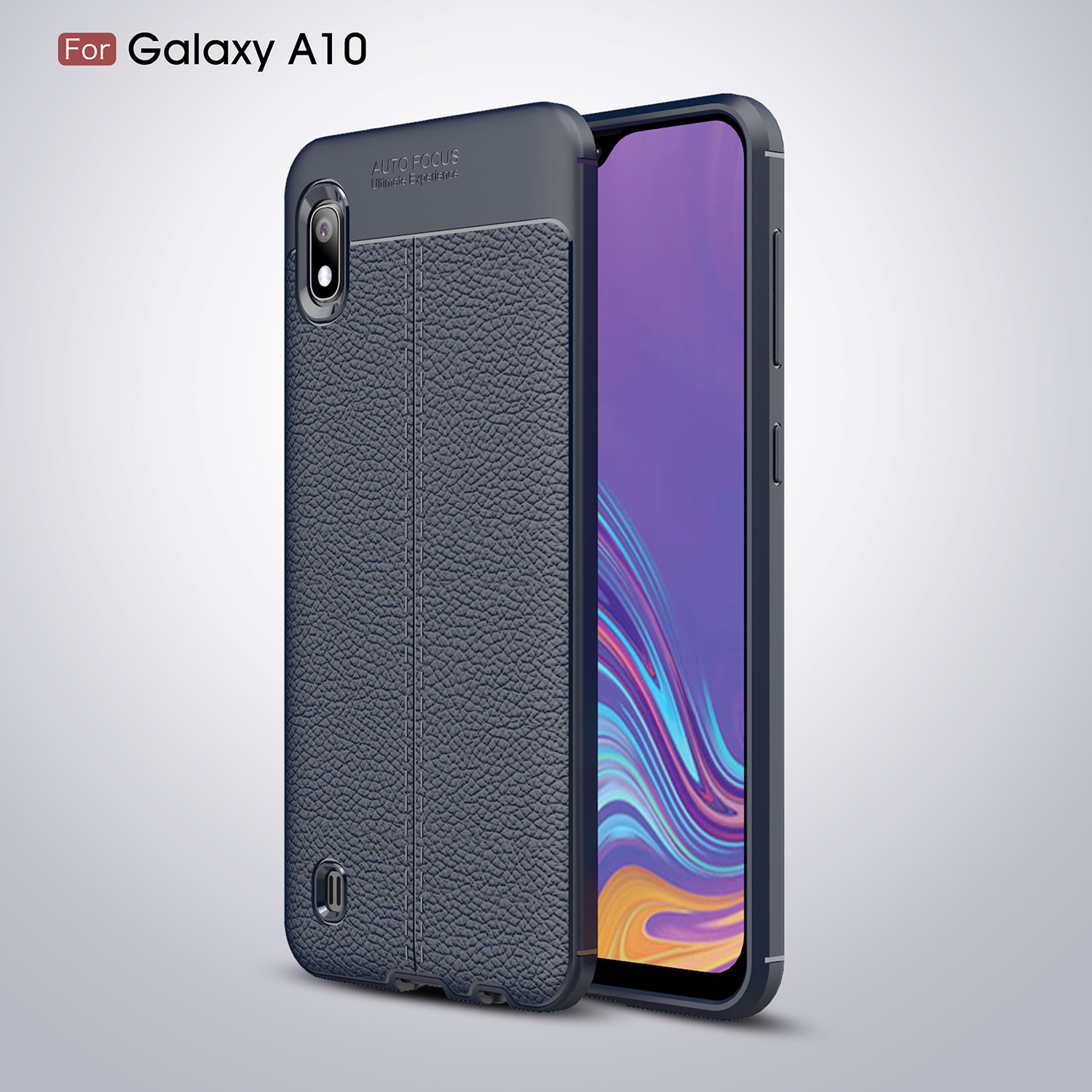 เคส Samsung Galaxy A10 TPU #เคสฝาหลังผิวลิ้นจี่ช่วยป้องกันลายนิ้วมือและกันลื่นได้ดี