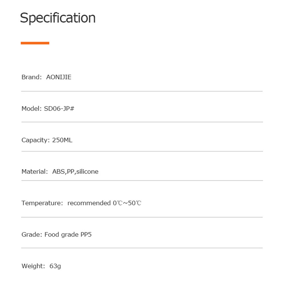 ขวดน้ำวิ่ง พกพา สำหรับเกี่ยวกระเป๋า ขนาด 250ml AONIJIE รุ่น SD06-JP (L02)