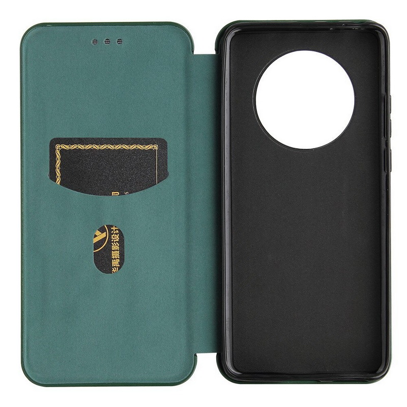 เคส Huawei Mate 40 Pro#เคสฝาพับลายคาร์บอนไฟเบอร์มีช่องใส่การ์ด Carbon Fiber Wallet Card Slot Magnet Stand Phone Cover