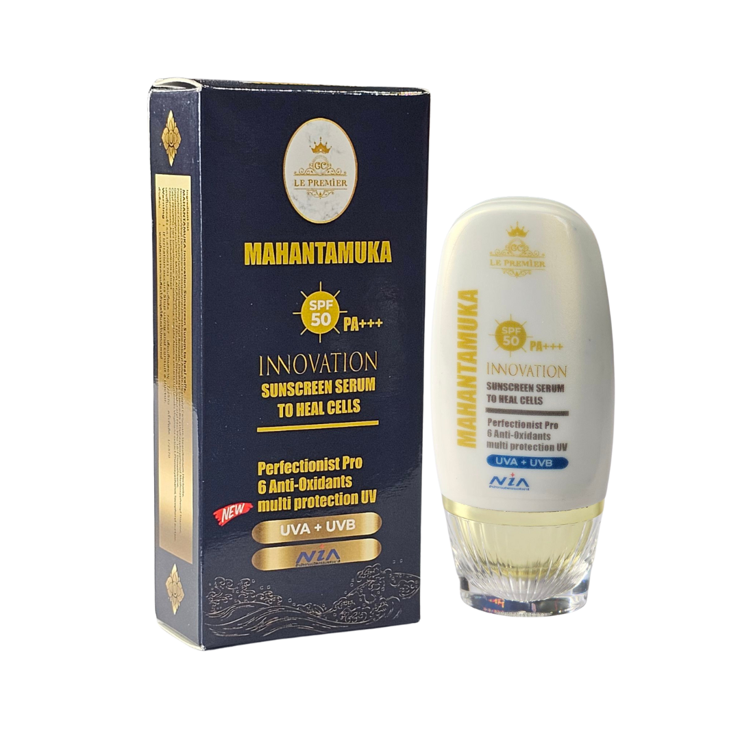 [มีของแถม] MAHANTAMUKA Facial Serum Sunscreen มหันตมูกะ เซรั่มกันแดดผิวหน้า 50g.