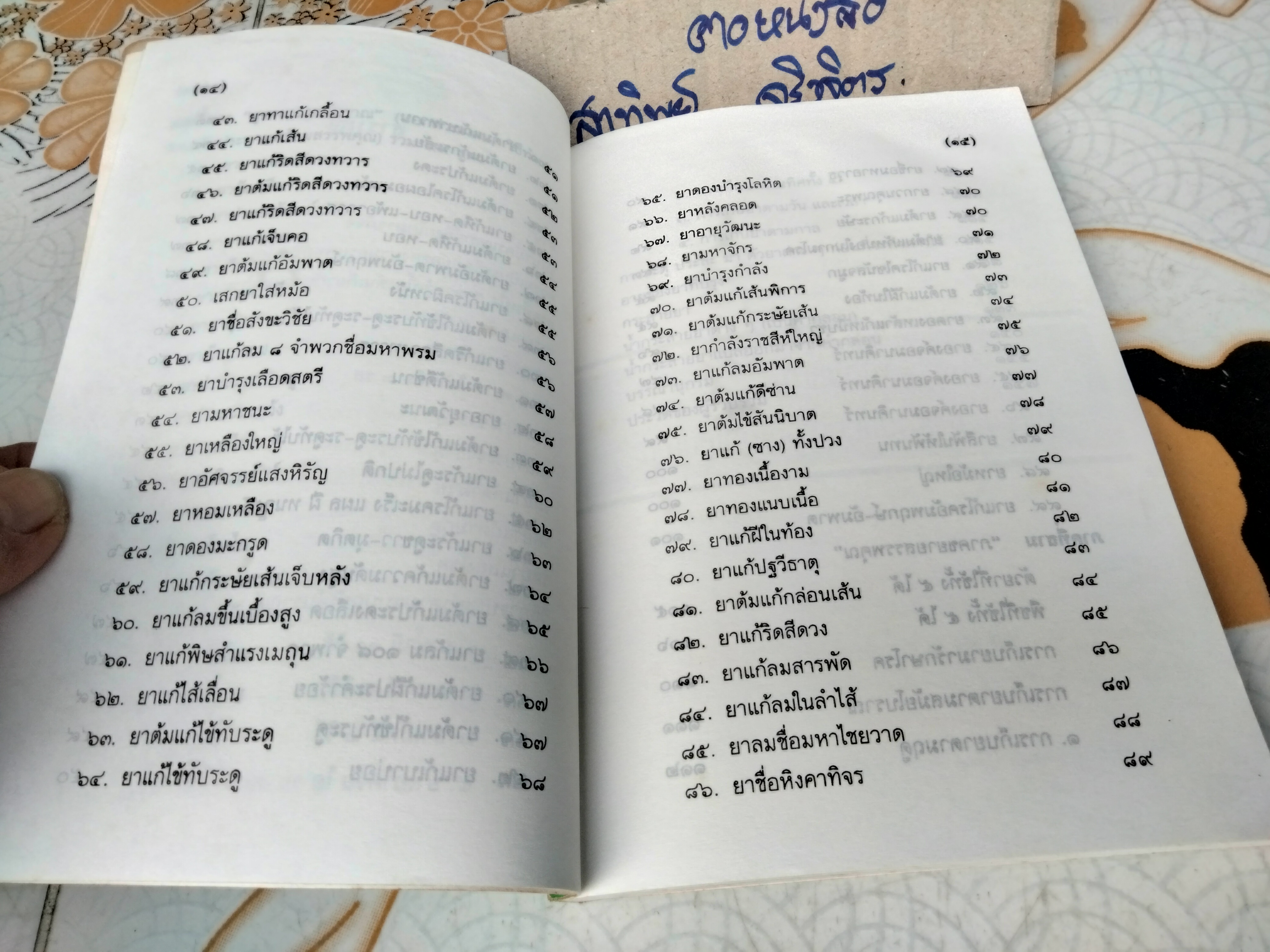 ตำรายาแผนโบราณ ฉบับคัดจากสมุดข่อย คัดลอกและถอดความโดย พระครูวินัยธรสุเทพ อกิญจโน