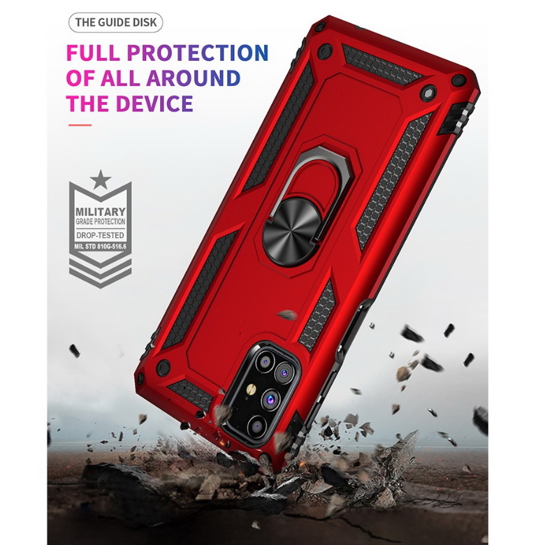 Case Samsung Galaxy M51 #เคสฝาหลัง Hybrid TPU+PC มีแหวนสวมนิ้ว
