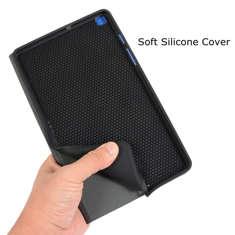 Case Huawei MediaPad M5 Lite 8 #เคสฝาพับผิวเคลือบ Cloth Coated Leather Stand Flip