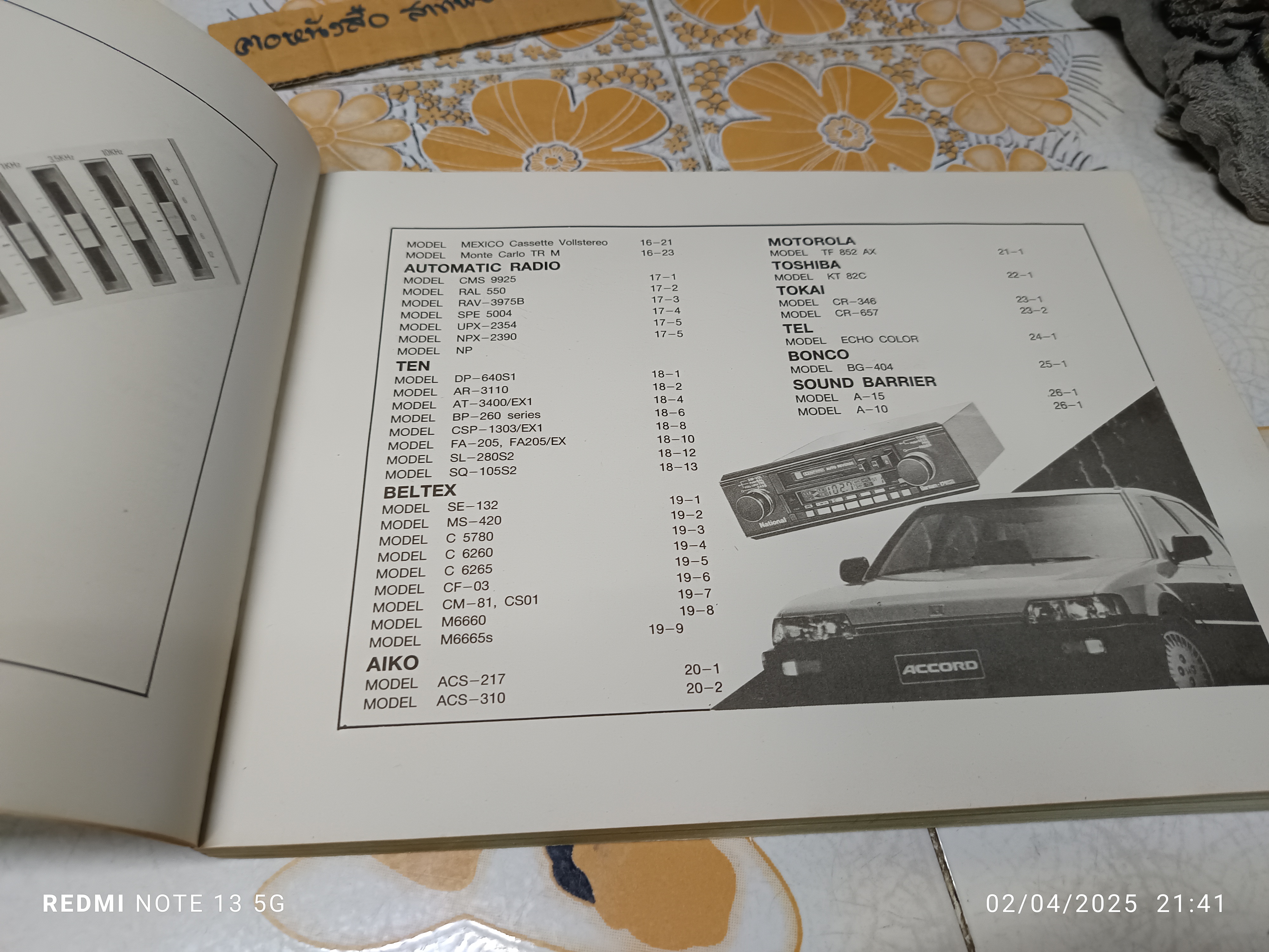 หนังสือ รวมวงจรวิทยุรถยนต์ - เพาเวอร์แอมป์ ปี 1987