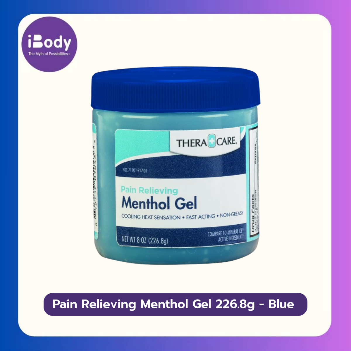80% Sale!! EXP.03/2025 Thera Care Pain Relieving Menthol Gel 226.8g เจลบรรเทาอาการปวด