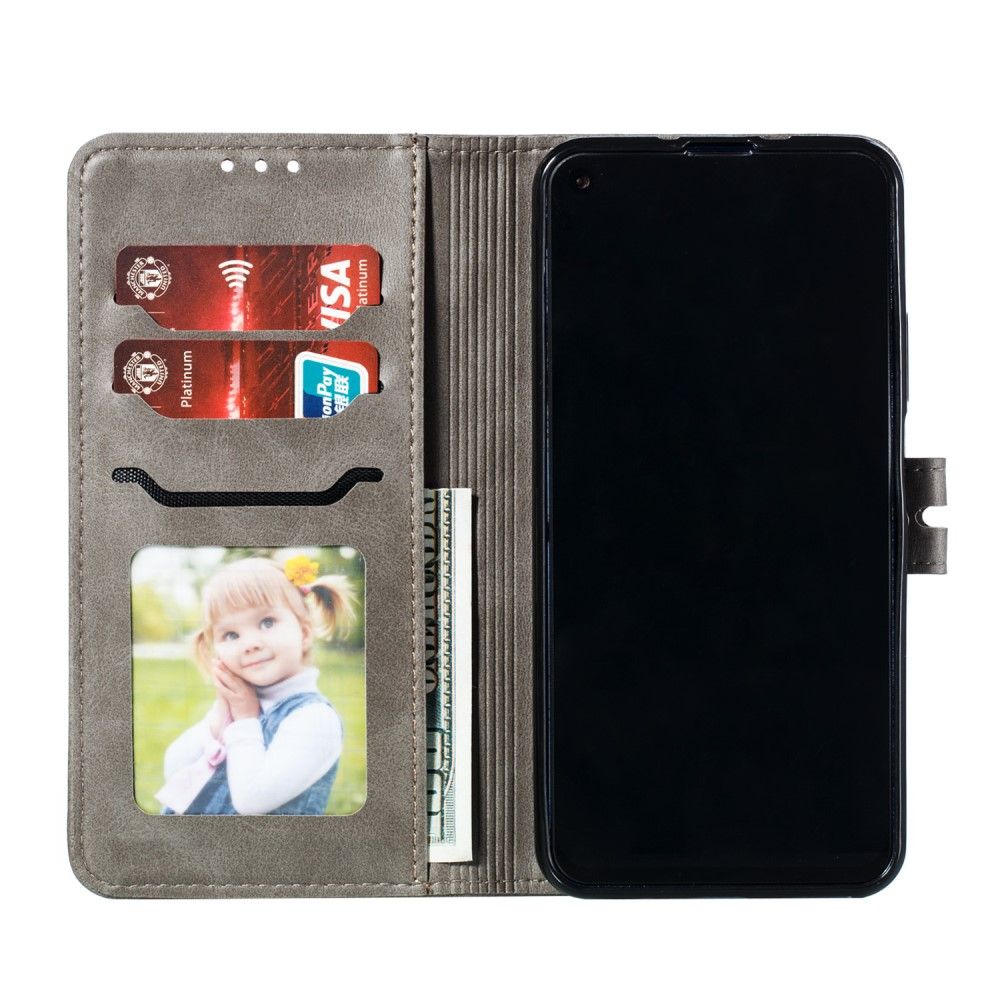 เคส Samsung Galaxy Note 20 / Note 20 5G #เคสฝาพับหนัง PU ลายแมว Imprinted Cat Pattern Leather Wallet