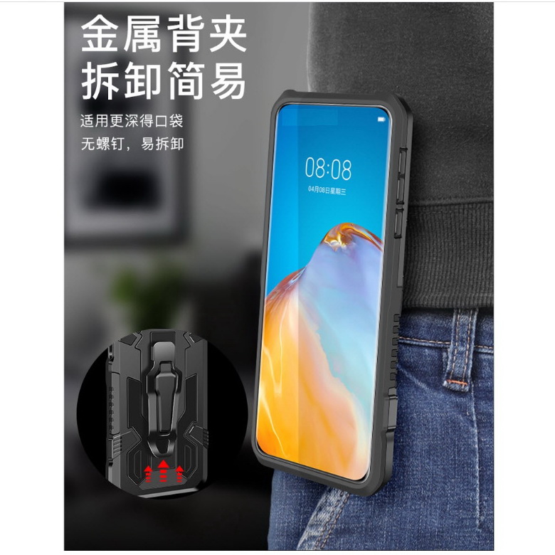 Case Xiaomi Mi 10T Pro #เคสฝาหลังกันกระแทกมีคลิบหนีบ ไฮบริด พลาสติก+TPU Heavy Duty Rugged Hybrid