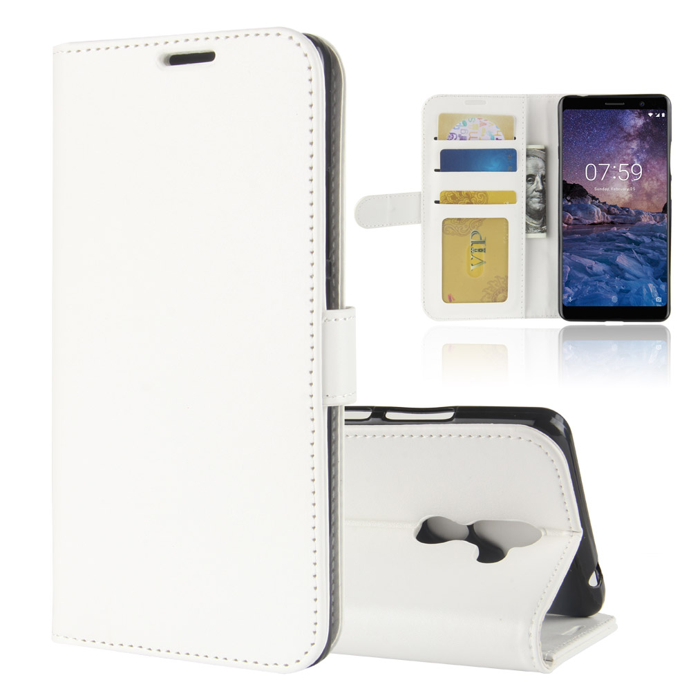 เคส Nokia 7 plus #เคสฝาพับหนัง PU ผิวหนังม้าสไตล์กระเป๋าสตางค์สวยงามทันสมัย