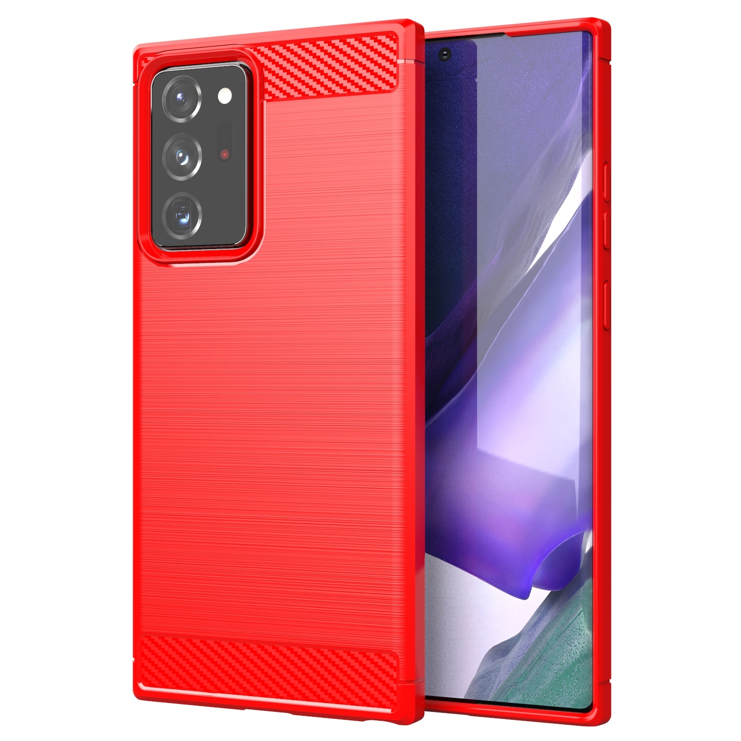 เคส Samsung Galaxy Note 20 / Note 20 5G #เคสคาร์บอนไฟเบอร์ ผิวขัดแปรง Brushered TPU Back Case