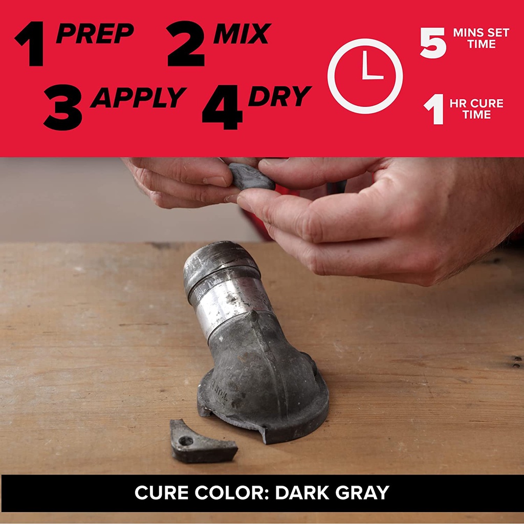 J-B Weld® SteelStik Steel Reinforced Epoxy Putty Stick, Dark Grey 57g แท่งกาวดินน้ำมัน อีพ็อกซี่ ซ่อมแซมโลหะ พลาสติก