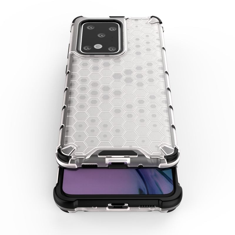 Case Samsung Galaxy S20 Ultra / S20 Ultra 5G #เคสฝาหลังกันกระแทก Honeycomb Shock Absorber TPU + PC + Silicone Hybrid