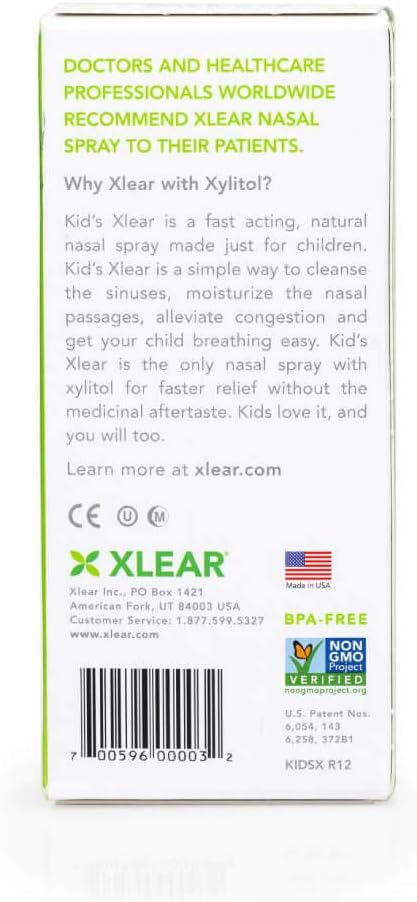 Xlear® Kid's Xlear Saline Nasal Spray Daily Relief 22 ml ผลิตภัณฑ์ล้างจมูก สำหรับเด็ก