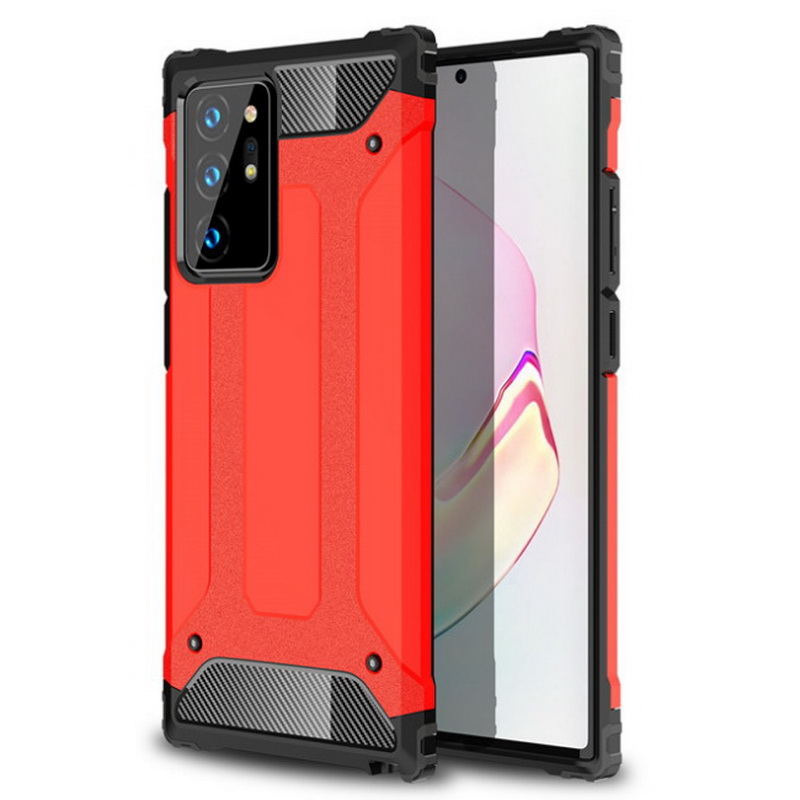 Case Samsung Galaxy S20 Ultra / S20 Ultra 5G #เคสฝาพับเกราะป้องกัน ไฮบริด พลาสติก+TPU Heavy Duty Rugged Hybrid