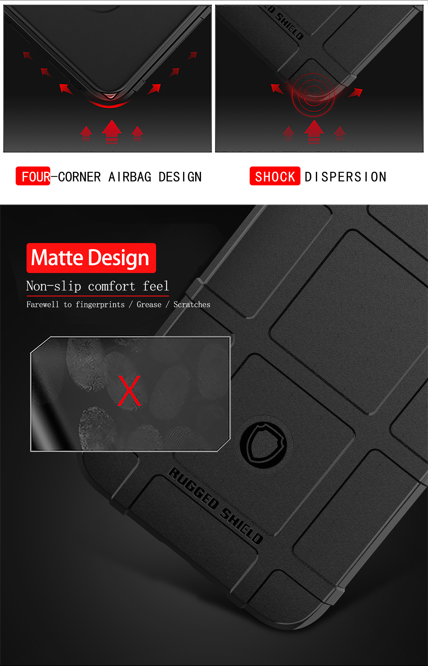 Case Samsung Galaxy A10 #เคสฝาหลัง Rugged Shield Series Soft Silicone Shock Absorption Matte กันกระแทก