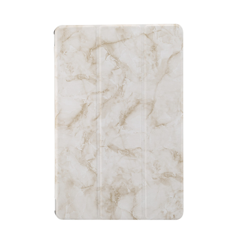 เคส Samsung Galaxy Tab S6 Lite 10.4 SM-P610 SM-P615 SM-P617 #เคสฝาพับปกสามพับลายเนื้อหินอ่อน Marble Texture Tri-fold PU Leather + PC Stand Tablet Shell