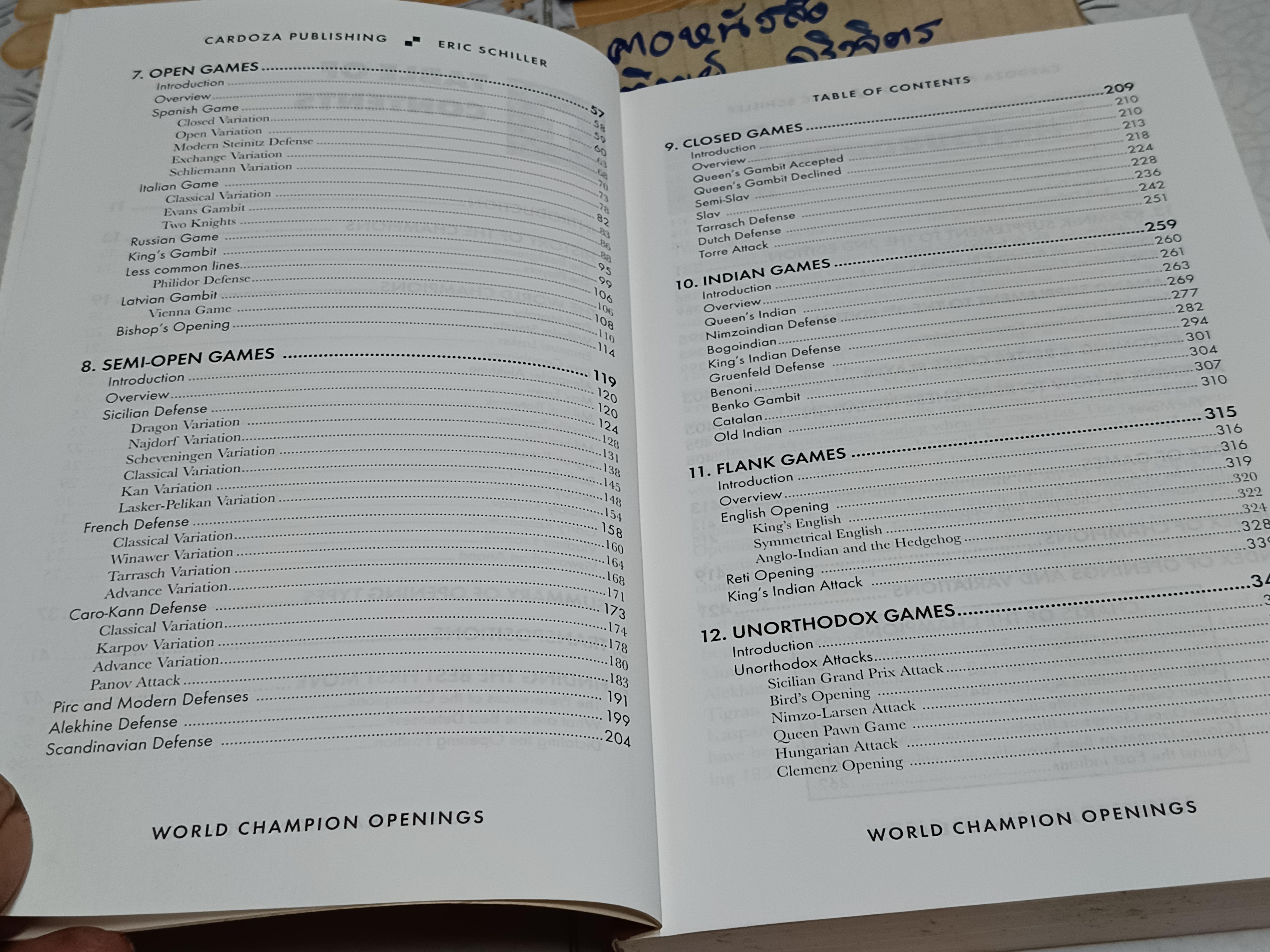 World Champion Openings by Eric Schiller , 2009 **สินค้าหมด**