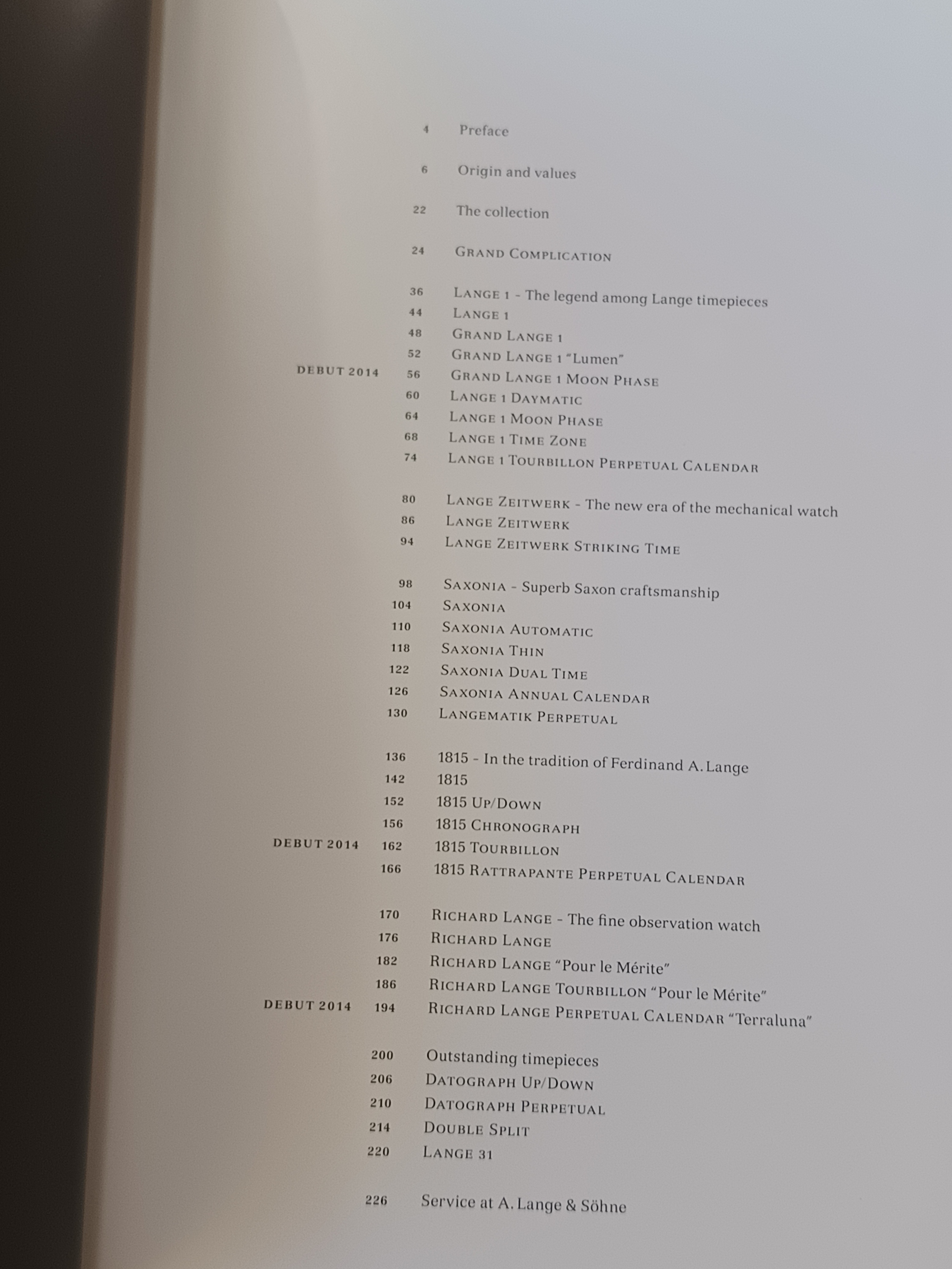 A Lange & Söhne Glashutte Edition 2014 แคตตาล็อกนาฬิกา Collectors HC Rare
