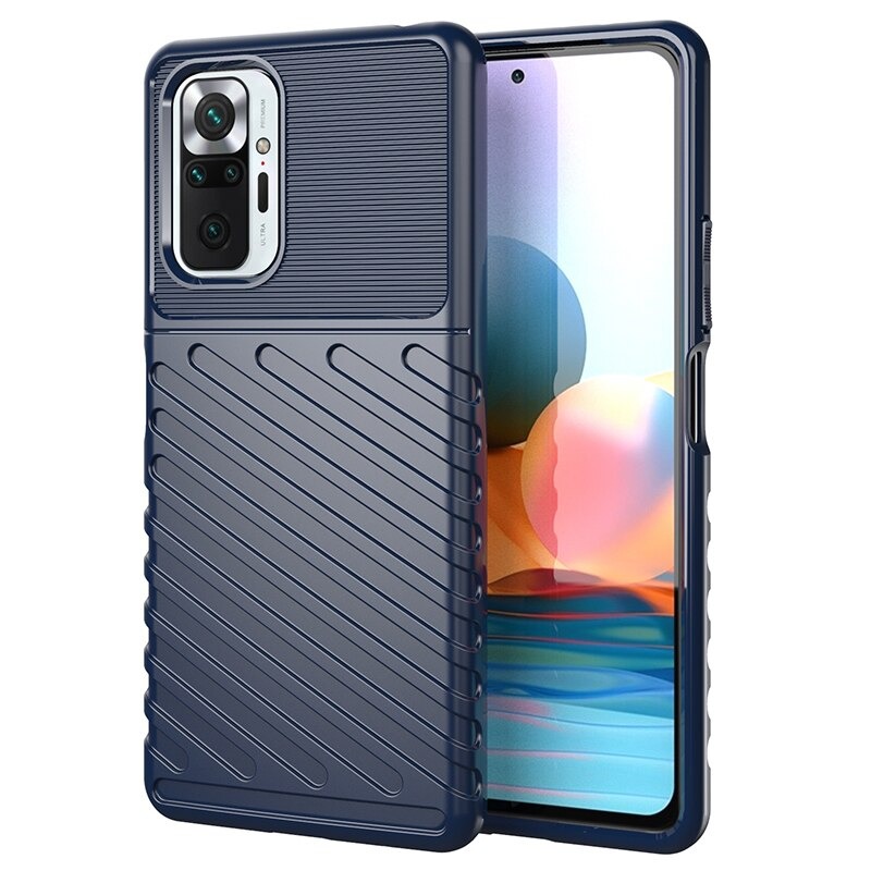 เคส Redmi Note 10 Pro #เคสฝาหลัง TPU อ่อน Thunder Series Twill Texture Soft TPU