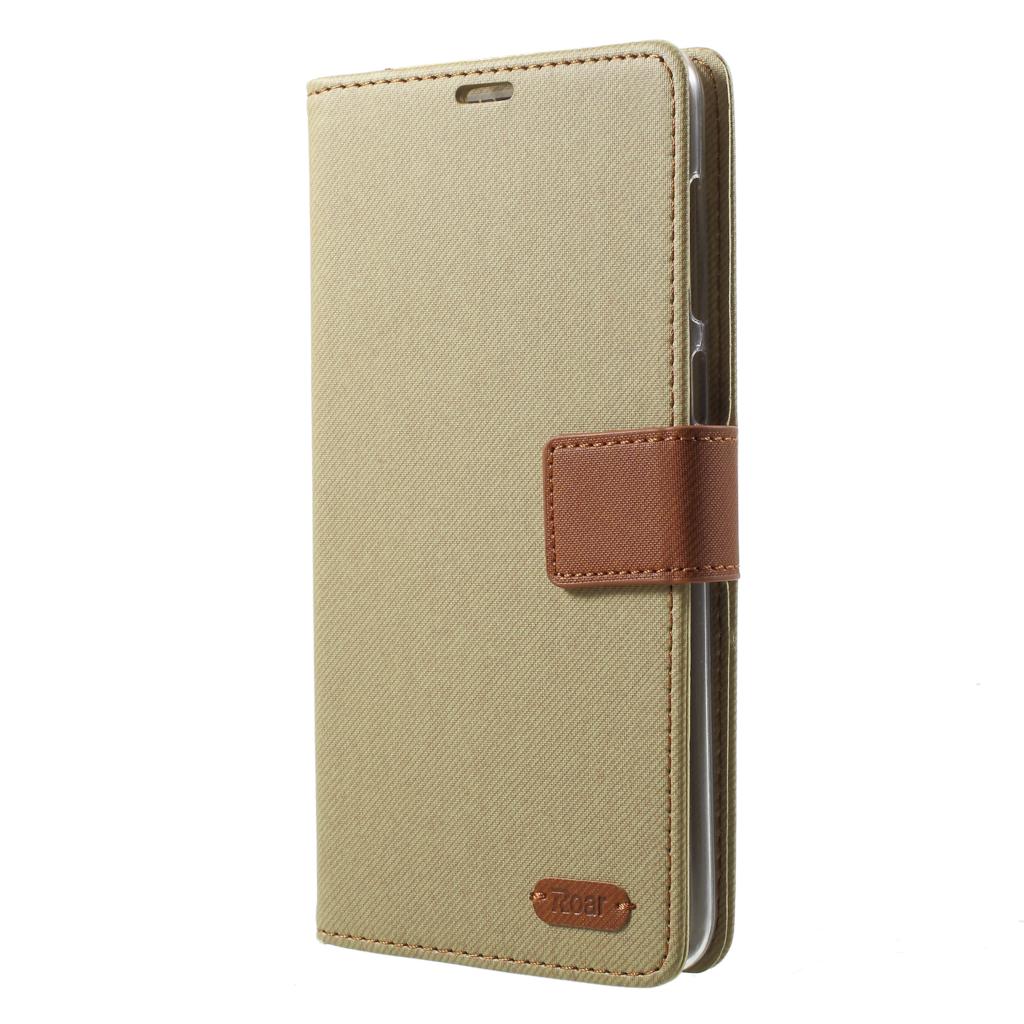 Case Asus Zenfone 5 ZE620KL / Zenfone 5Z ZS620KL #เคสฝาพับแบบกระเป๋าสตางค์ ROAR KOREA Twill Leather Wallet