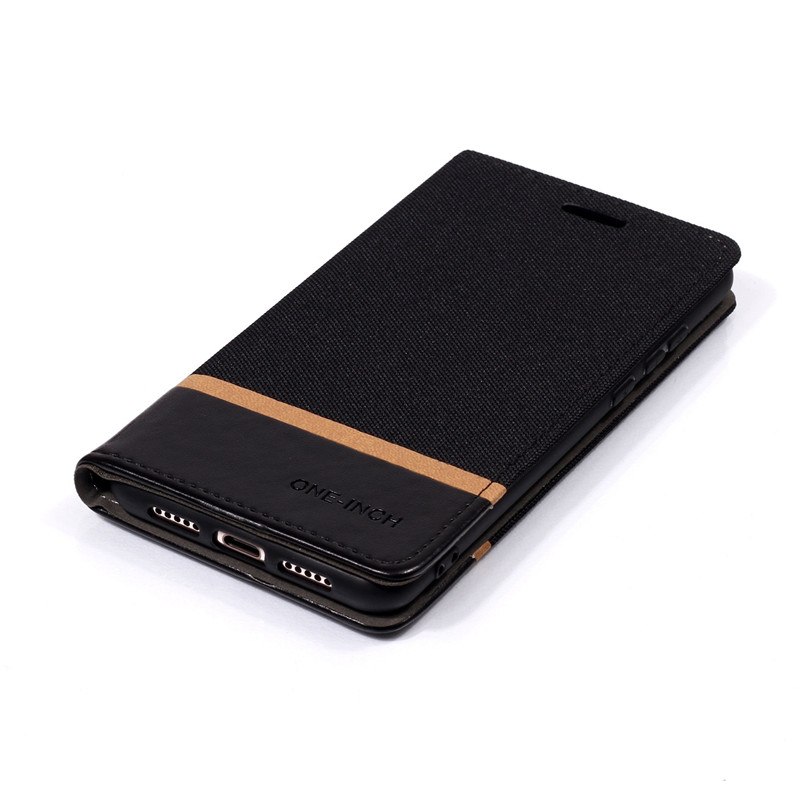 Case Huawei P20 Pro #เคสฝาพับหนัง PU ผิวเคลือบ Cloth Texture Splicing PU Leather