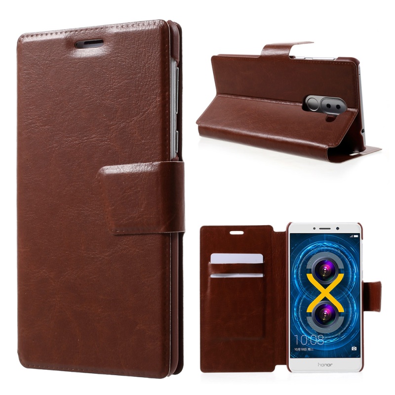 เคส Huawei GR5 2017 #เคสหนังฝาพับทันสมัย Crazy Horse Leather Card Slots