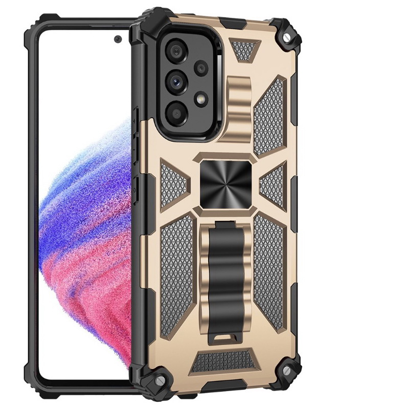 เคส Samsung Galaxy A21s #เคสฝาหลังพลาสติกแข็ง ไฮบริด TPU + Kickstand