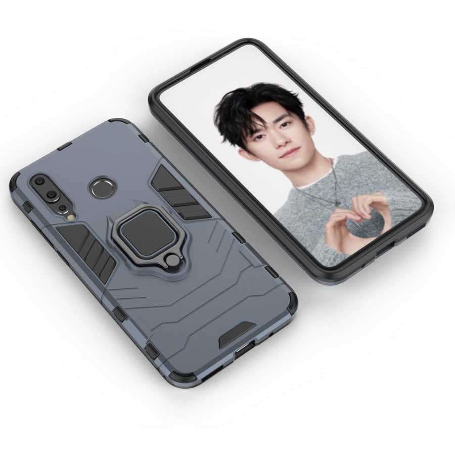 Case Huawei nova 4 #เคสฝาหลังพลาสติกแข็ง +TPU Hybrid Case มีแหวนสวมนิ้วโลหะ