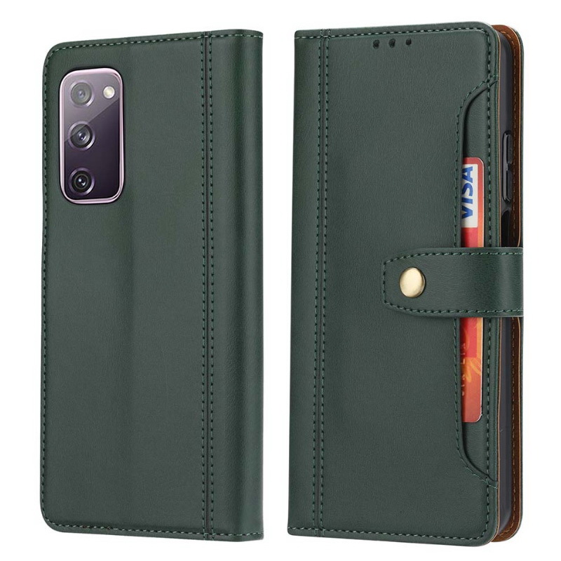 เคส Samsung Galaxy S20 FE / S20 FE 5G #เคสฝาพับหนัง PU สไตล์กระเป๋าสตางค์พร้อมช่องใส่การ์ด Multi-Card Slots Wallet Casing PU Leather Case Magnetic Buckle Book Flip Cover