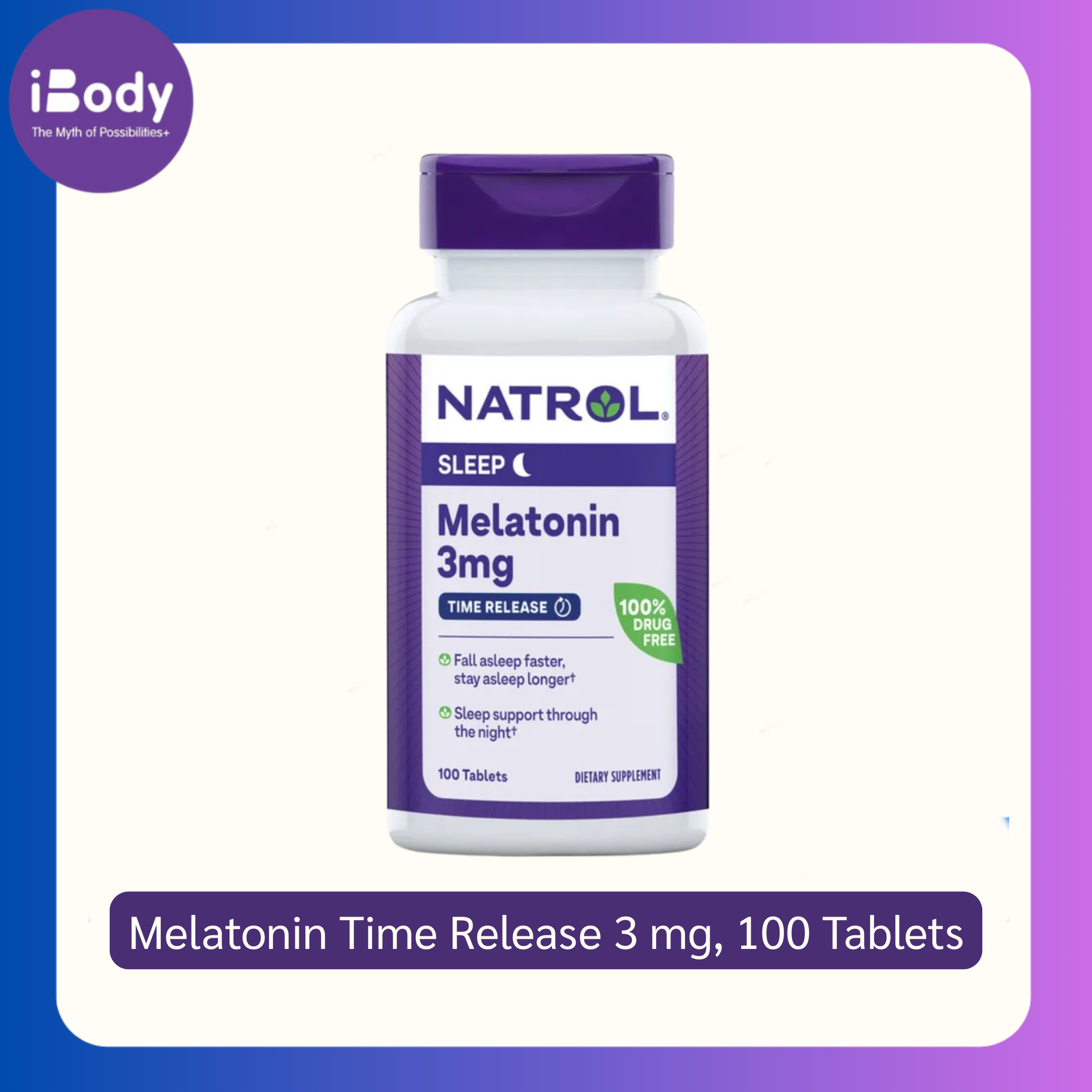 15% Sale!!! EXP.04/2026 (Natrol) Melatonin Time Release เมลาโทนิน นอนหลับ หลับเร็ว หลับสบาย