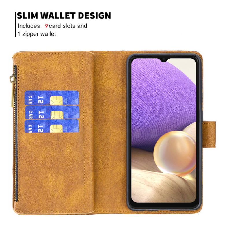 เคส iPhone 13 Pro Max หนัง PU สไตล์กระเป๋าสตางค์ลายผีเสือพร้อมช่องซิบ Zipper Pocket Design Imprinted Butterfly Pattern Wallet