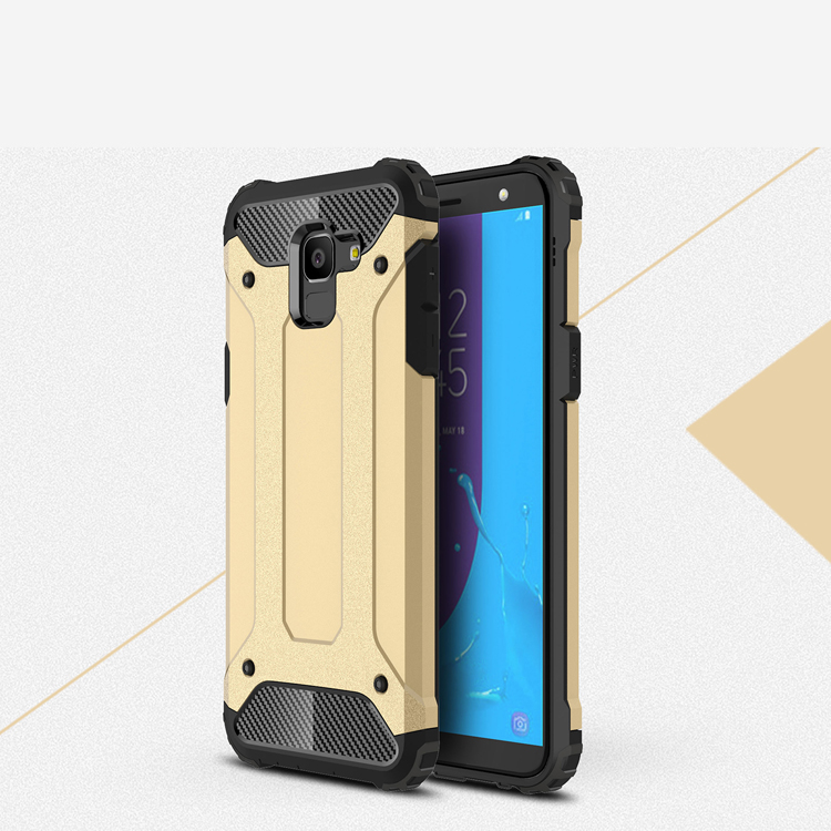 เคส Samsung Galaxy J6 (2018) #เคสฝาหลังเกราะป้องกัน ไฮบริด พลาสติก+TPU