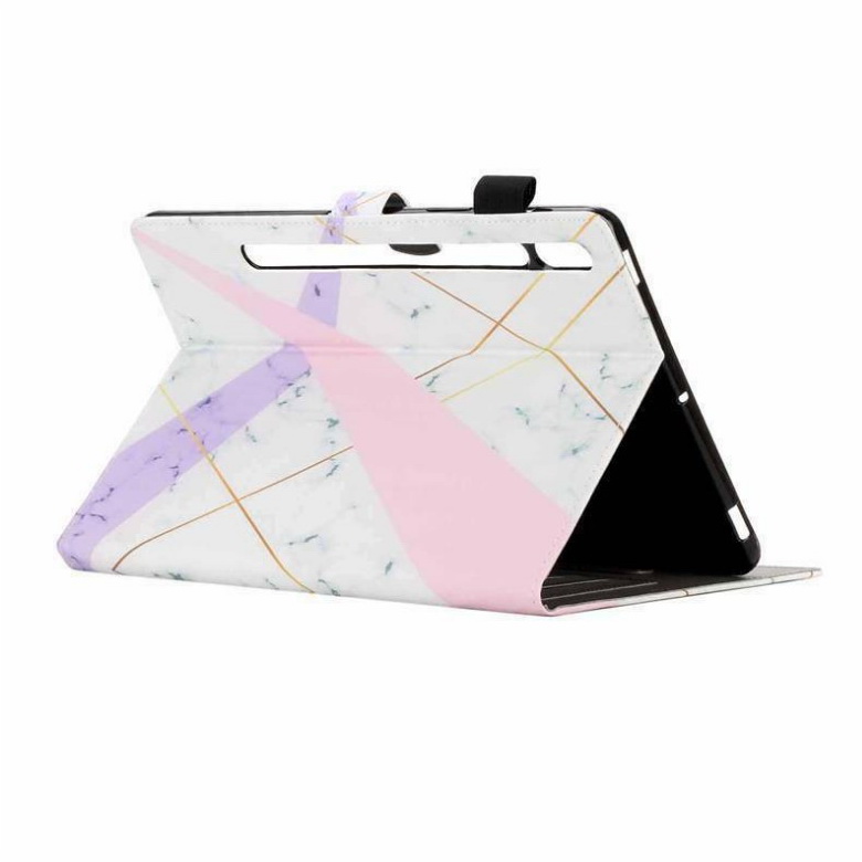 Case Samsung Galaxy Tab S7 SM-T870 SM-T875 #เคสฝาพับมีช่องเก็บบัตรพิมพ์ลายสวยๆ Pattern Printing Magnetic Leather