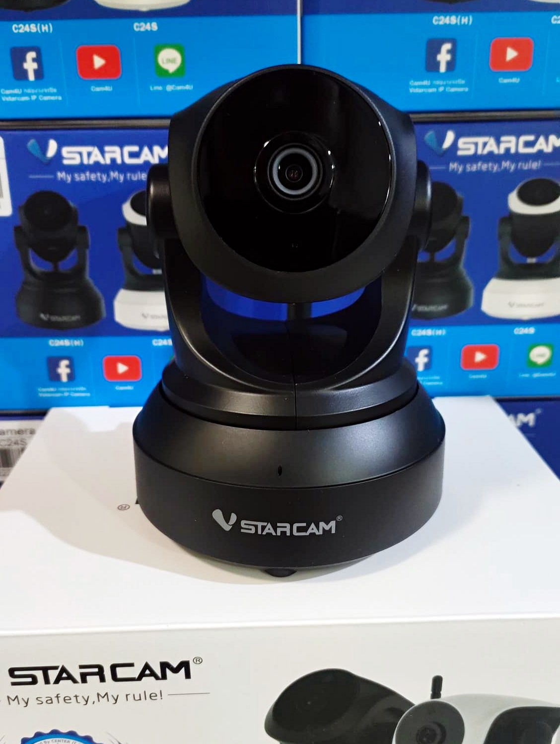 Vstarcam, Vstarcam กล้องวงจรปิด IP Camera รุ่นC24S ความละเอียด3ล้านพิกเซล มีไวไฟในตัว มีAIสัญญาณเตือนภัย สีดำ ฺ ดำ