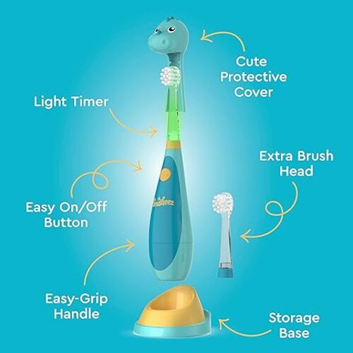 Brusheez® Toddlers Sonic Toothbrush and Replacement Brush Heads for Kids Ages 1-3 แปรงสีฟันโซนิค และหัวแปรงรีฟิล สำหรับเด็กอายุ 1-3 ปี