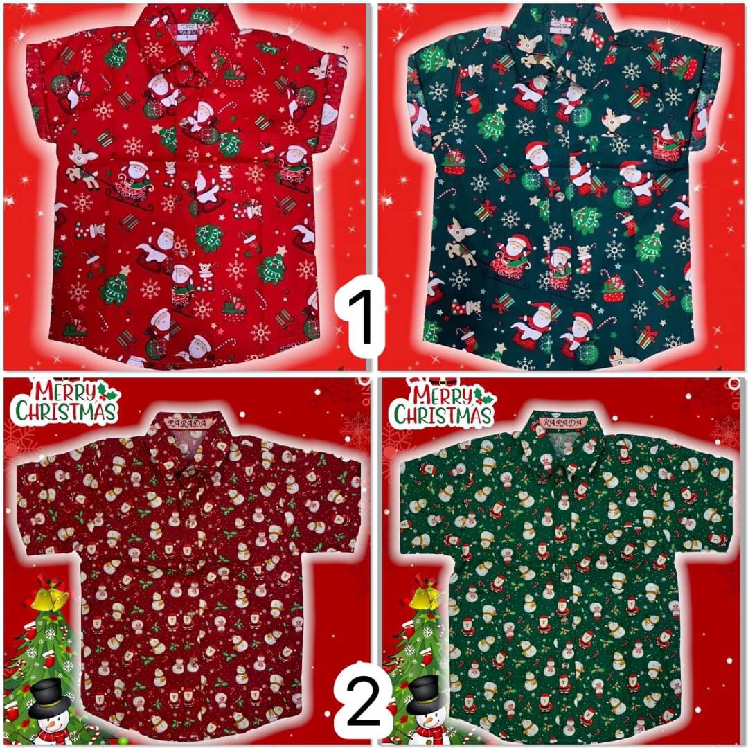 เสื้อเชิ้ตเด็ก3ถึง14ปี คริสต์มาส