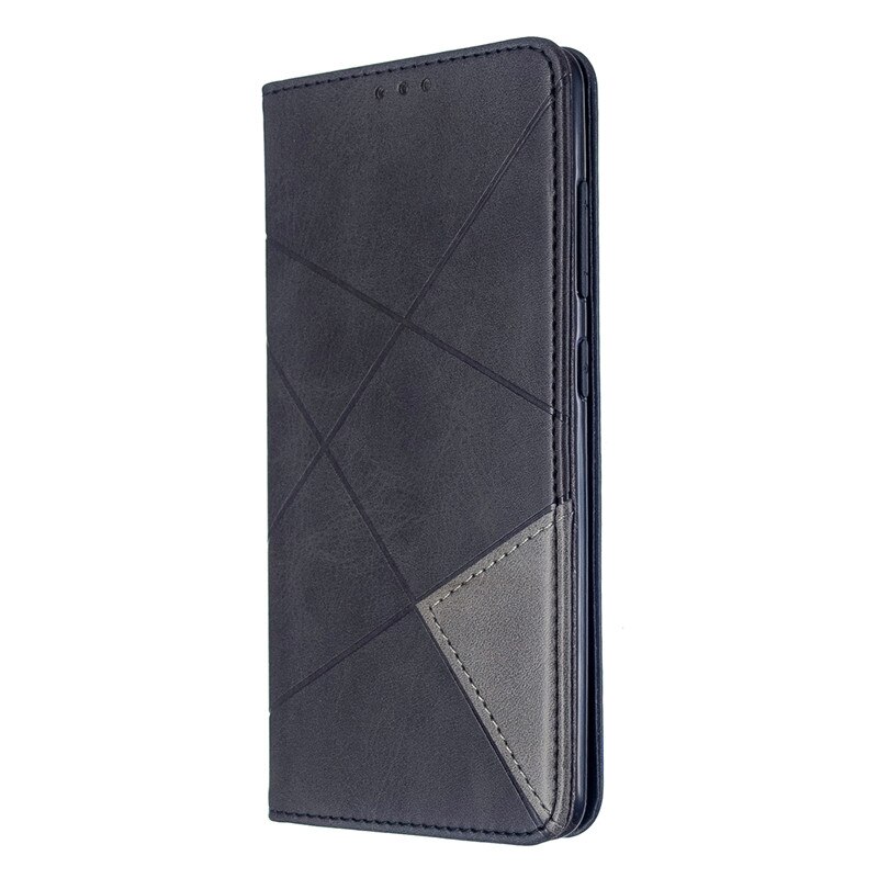 เคส Samsung Galaxy A42 5G #เคสฝาพับหนัง PU มีช่องเสียบ ID บัตรอื่นๆในตัว Geometric Pattern Leather Card Holder Protective