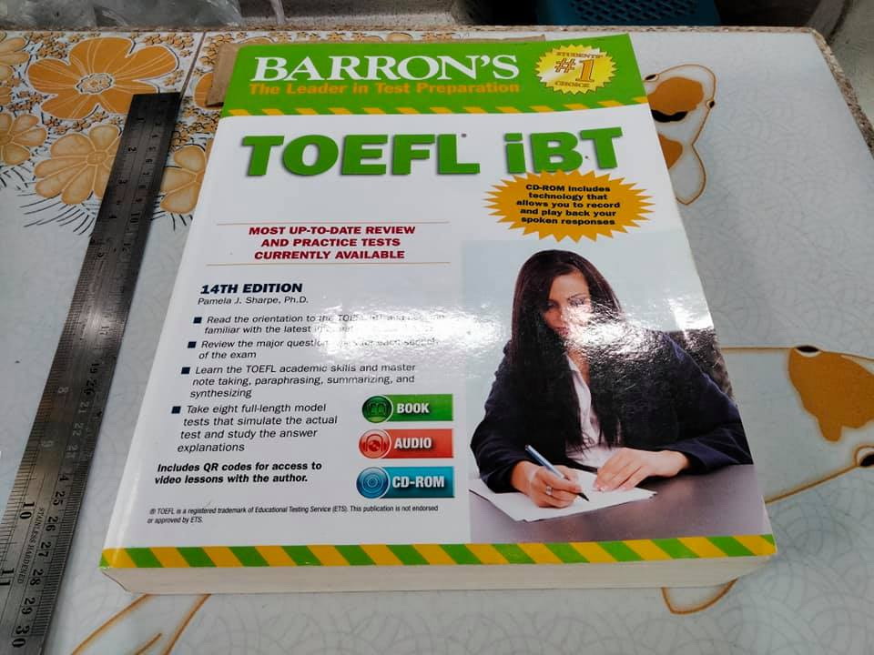 TOEFL IBT , BARRON'S เล่มใหญ่ 14th Edition (พร้อมซีดี) **สินค้าหมด**