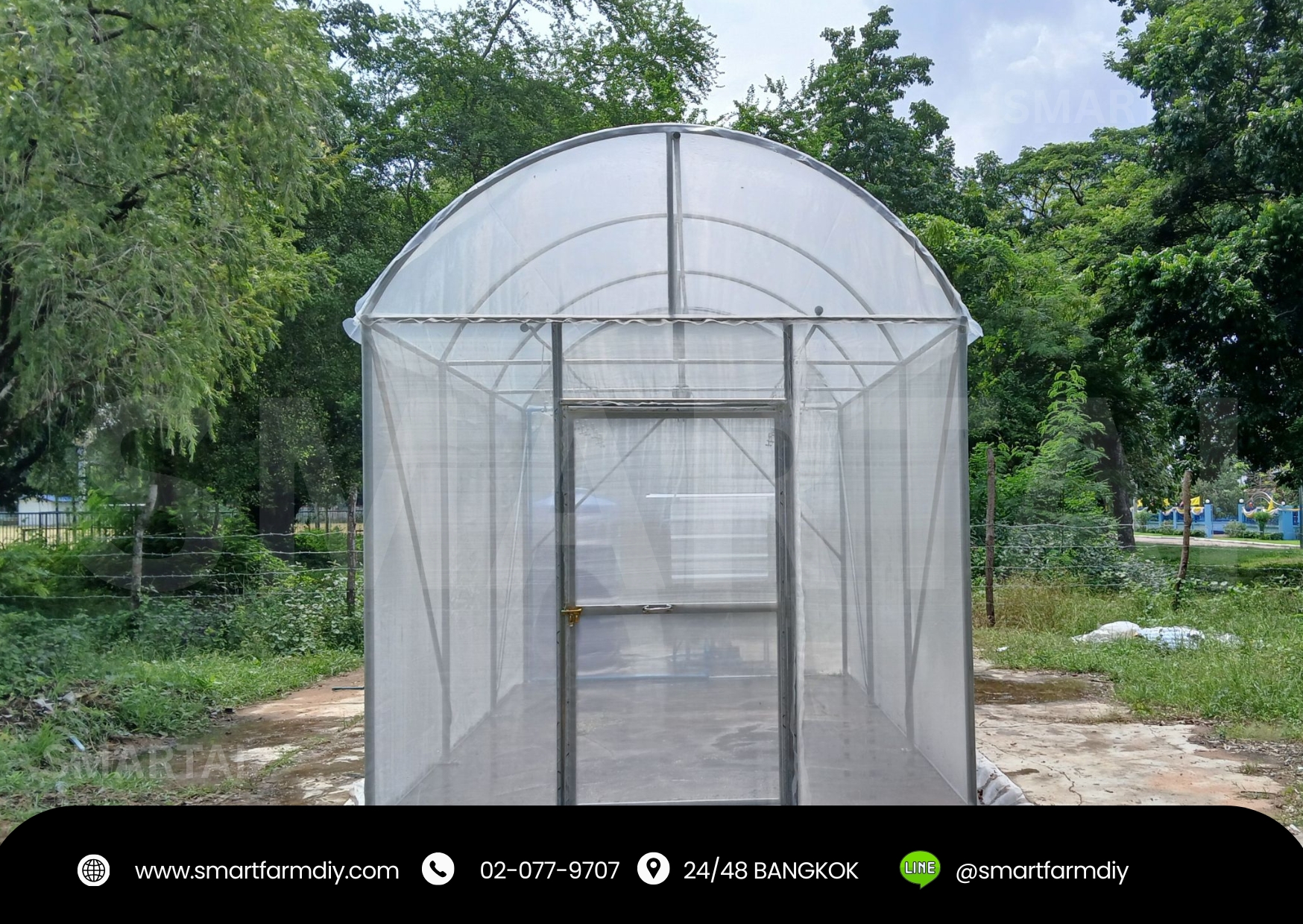 โรงเรือนเพาะปลูกพืชจั่ว1ชั้น พร้อมระบบ