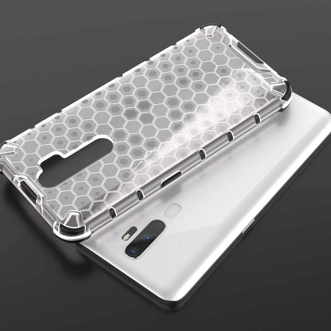 Case OPPO Reno 2 #เคสฝาหลังกันกระแทก Honeycomb Shock Absorber TPU + PC + Silicone Hybrid