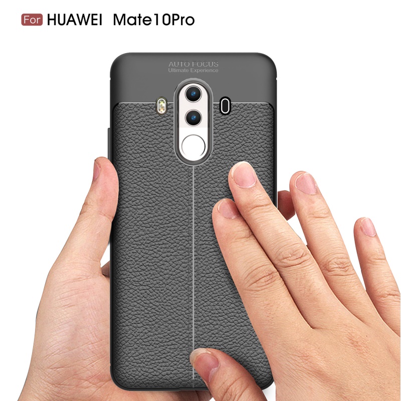 Case Huawei Mate 10 Pro #เคสฝาหลัง TPU ลายหนัง PU ผิวลิ้นจี่ช่วยป้องกันลายนิ้วมือและกันลื่นได้ดี พร้อมส่ง