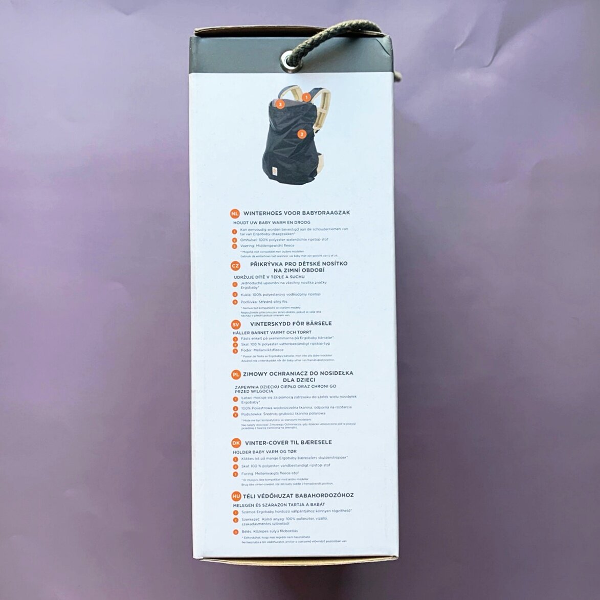 Ergobaby® All-Weather Cover Baby Blanket & Wrap For Baby Carrier Ergonomic Wrap, Keeps Baby Warm & Dry Soft, Fleece Lining ผ้าคลุมสำหรับเป้อุ้มเด็ก กันแดด กันฝน