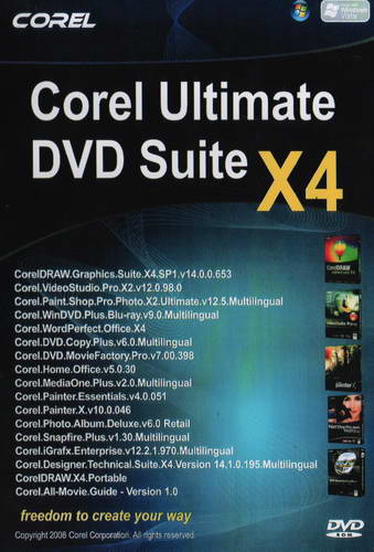 Corel Ultimate DVD Suite X4 ( 1 DVD )