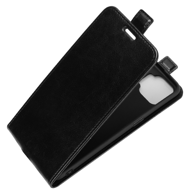 เคส OPPO A93 #เคสฝาพับหนัง PU Crazy Horse แนวตั้ง พร้อมช่องเสียบการ์ด