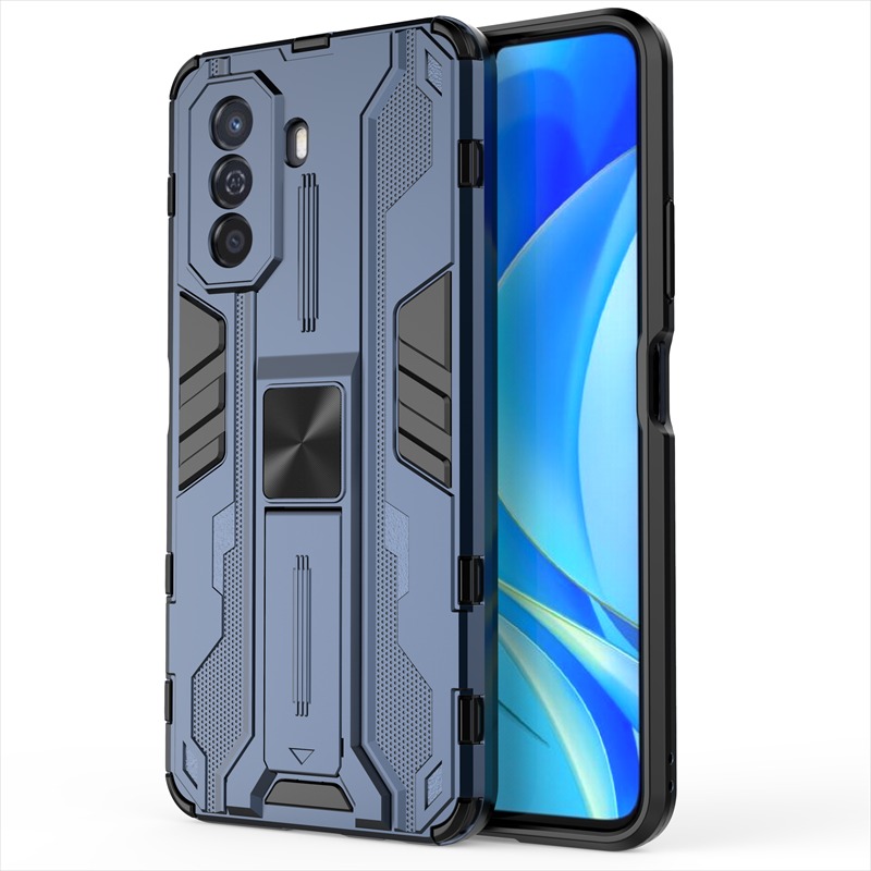 เคส Huawei Nova Y70 #เคสฝาหลังพลาสติก ไฮบริด TPU + Kickstand Case Armor Stlye TPU Soft Rubber