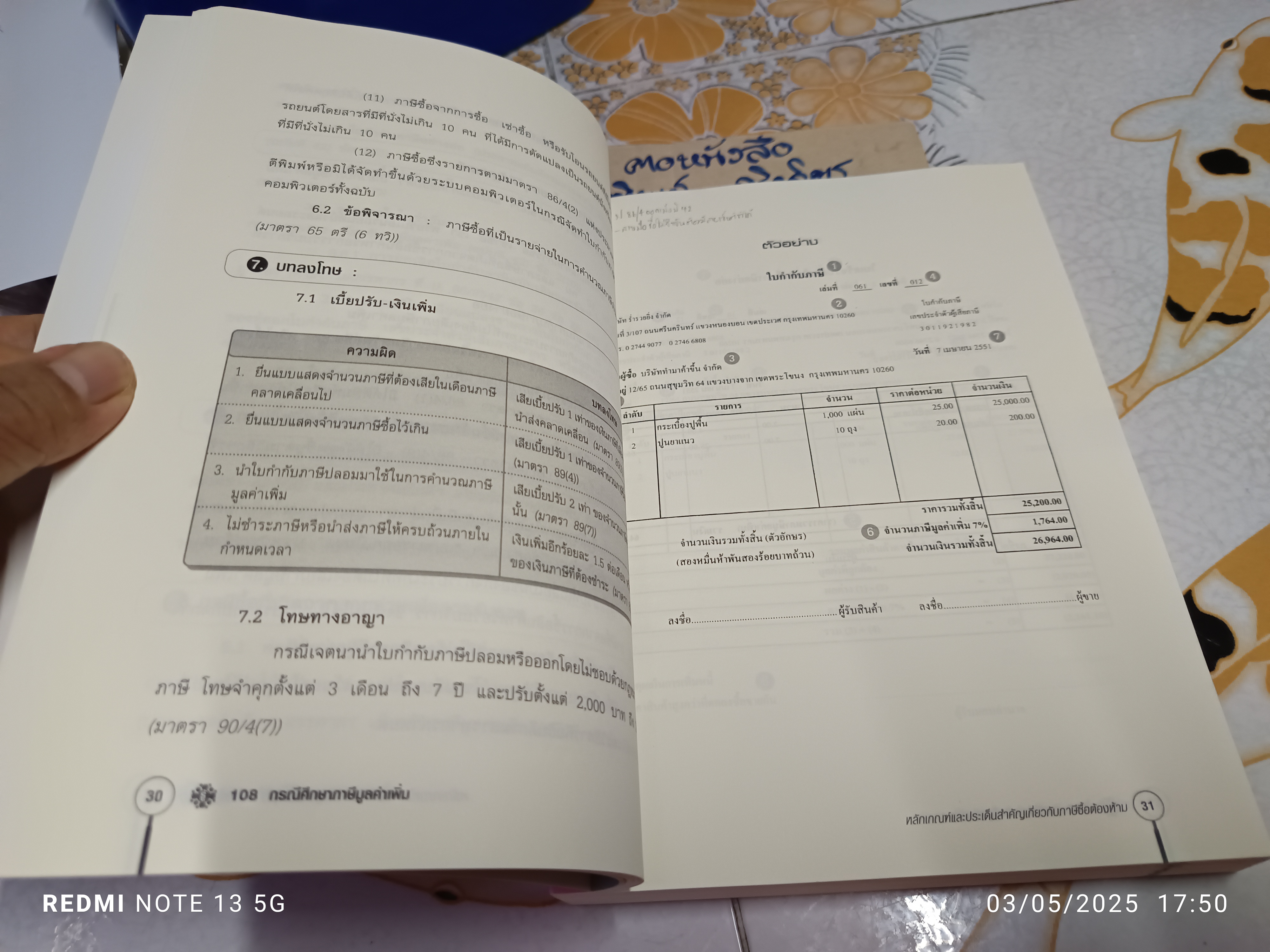 108 กรณีศึกษา ภาษีมูลค่าเพิ่ม ผู้เขียน ชุมพร เสนไสย และสาโรช ทองประคำ พิมพ์ครั้งแรกพ.ศ 2552 **สินค้าหมด**