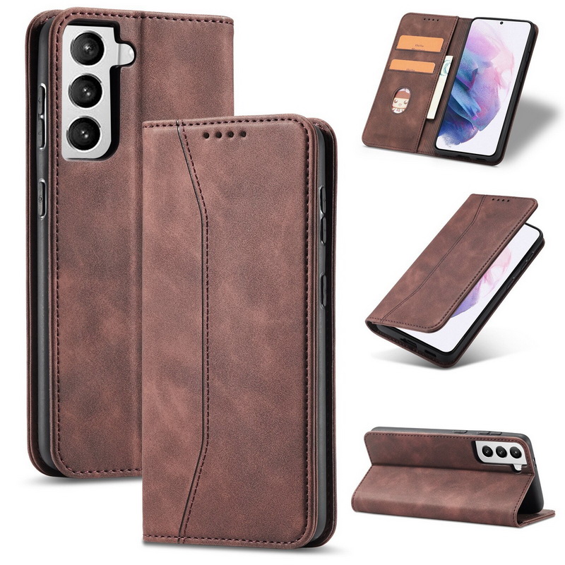 เคส Samsung Galaxy S21 FE 5G#เคสหนัง PU สไตล์กระเป๋าสตางค์พร้อมช่องใส่การ์ด Luxury Flip Stand Card Phone Leather Wallet Cover Casing Auto-absorbed Smartphone