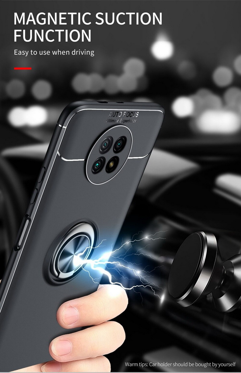 เคส Redmi Note 9T 5G #เคสฝาหลัง Soft TPU Finger Ring Kickstand (แผ่นโลหะแบบ Built-in) Soft TPU