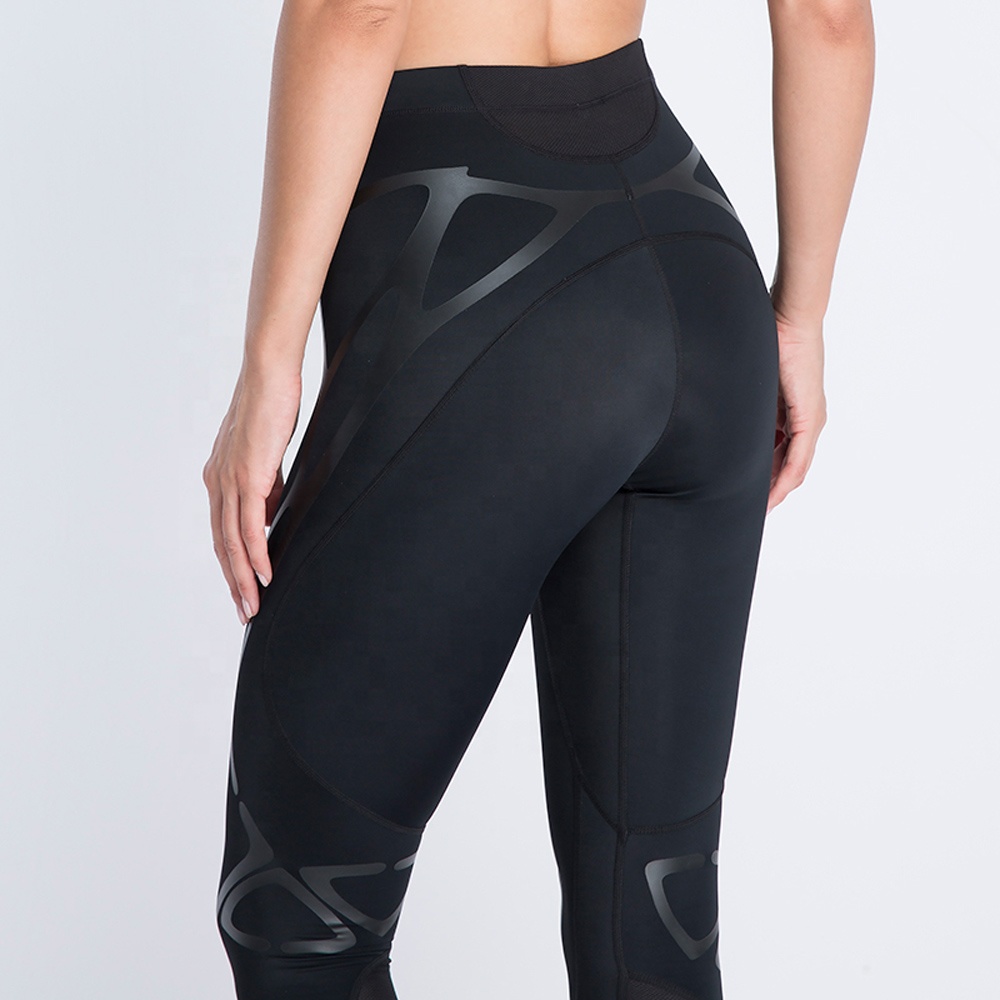 กางเกงวิ่งรัดกล้ามเนื้อผู้หญิง EVS Women Compression Tights Thunder สำหรับวิ่ง ออกกำลังกาย รุ่นขายาว(G11)